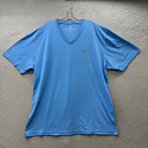 Psycho Bunny T-shirt Tee Adults Men’s Blue Short Sleeve V-Neck Logo Size 9